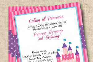 Einladungstext für Prinzessin Party